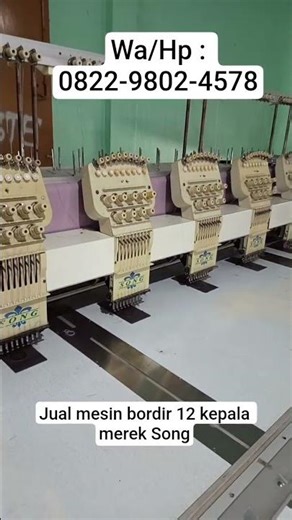 🔥 Dijual Mesin Bordir Komputer Merek SONG | Hasil Rapi, Cepat, dan Tahan Lama!