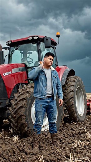 Powerful Case IH Tractor Stuck in Deep Mud | Extreme Farming in Field 🚜