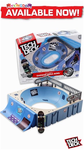 Tech Deck Mega Bowl X-Connect bao gồm mọi thứ bạn cần để xây dựng một công viên tùy chỉnh tuyệt vời. Thiết lập các kết hợp khác nhau với dốc và lan can để học và nâng cao các thủ thuật của bạn. #techdeck | Mykingdom