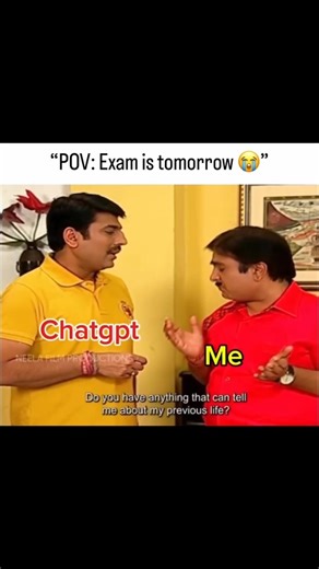 When the Exam is Tomorrow 🥲 #comedyshorts #memesdaily #collegelifememes #funny #latestmeme #chatgpt