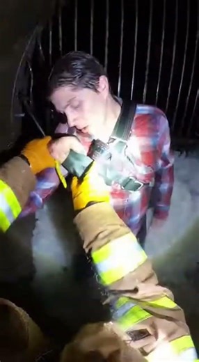 Firefighter Dives Into Storm Drain to Save Drowning Hiker!