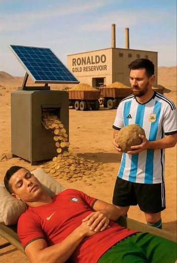 Messi Ran , Ronaldo woke! #DreamScene #GoldRush #CR7 #MessiMagic #messi #ronaldo #football #usa