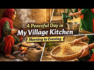 A Peaceful Day in My Village Kitchen | Simple Routine from Morning to Evening