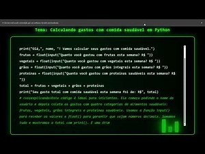 Calculando gastos com comida saudável em Python