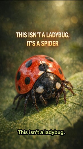 THIS ISN’T A LADYBUG, IT’S A SPIDER #shorts #spider #youtubeshorts #facts #animals #science