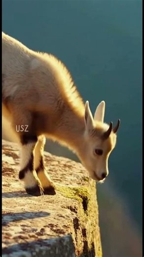 Mom Guides Baby Goat’s First Jump 🐐👶