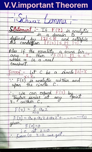 #Schwaz's Lemma#M.Sc.(math),Sem.-1st, Paper-Complex Analysis#
