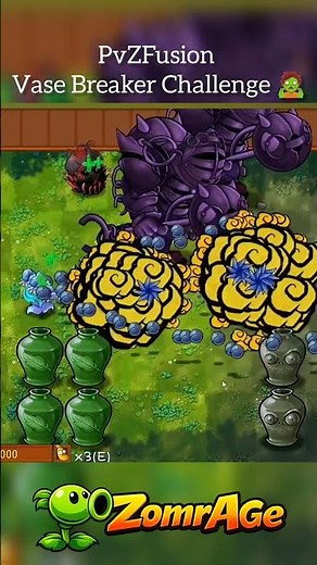 PvZFusion : Vase Breaker Challenge 🤯🏆- ZomrAGe #pvz #gaming #shortvideo #short #viral