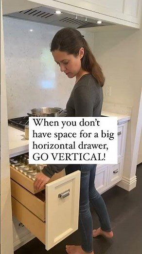 Pull Out Spice Rack: This Genius Hack Saves Your Back! (Vertical Spice Drawer Cabinet DIY Idea!)