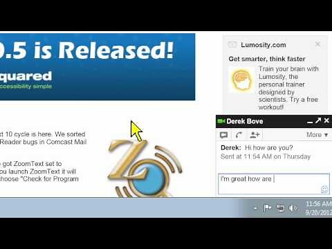 ZoomText 10 Tips and Tricks - Improved Gmail reading and chat support