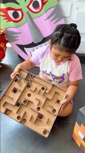 MARBLE LABYRINTH GAME from cardboard #creative #game #labyrinth #marbles #funny