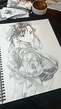 Drawing Chun-Li From Street Fighter #chunli #streetfighter #drawing #flipmoment #sketch