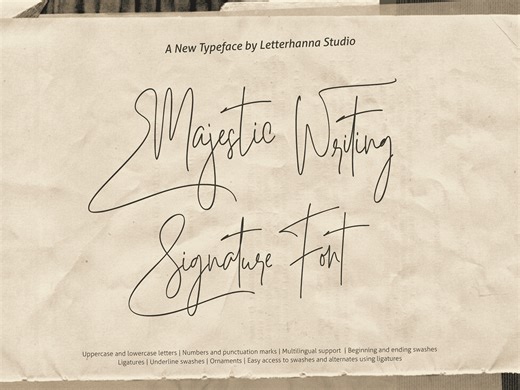 Majestic Writing Signature Font