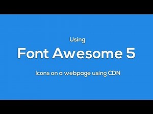 How To use Font Awesome 5 Icons in HTML using CDN - html css javascript