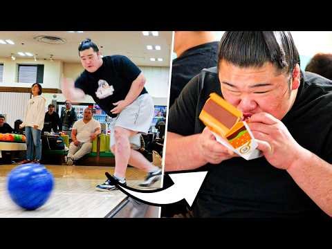 MAX POWER🎳 Sumo Wrestlers Go All-In on Bowling…