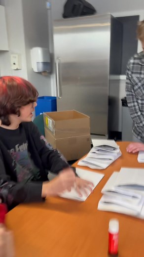 5.5K views · 67 reactions | A big thank you to all the student volunteers that helped fold, stuff, seal, and stamp the 20 page, 2025 edition of the QHS Alumni magazine. Question: If they got paid in ice cream bars, are they really volunteers? | Quebec High School | Facebook