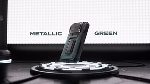 VRS DESIGN Origin Wallet Card Holder Case [3 Cards] for iPhone 16 Plus (2024), Rugged Semi-Automatic 3-Card Slot & Kickstand Case (Matte Black)