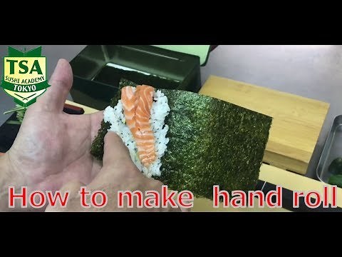 How to make hand roll sushi‪@tokyosushiacademyenglishcourse‬
