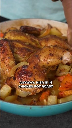Chicken pot roast - geroosterde kip uit de oven #superdushichef #kip #kiprecepten