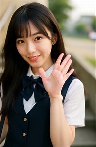 誰が最初に頂上に到達できるか競争しましょう！#AI #AI女子高生 #AI美少女 #JK #ミニスカ