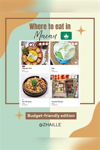 ⭐️31 Michelin-Starred Restaurants in Macau— That Won't Break the Bank 🇲🇴