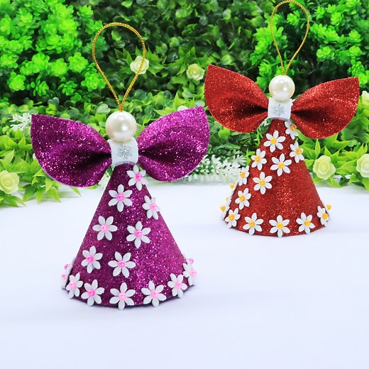 Beautiful DIY Angels Making Instruction for Christmas Tree Decoration. Easy Christmas Angel Decorations Ideas. DIY #Christmas Crafts 2021. | Colors Paper