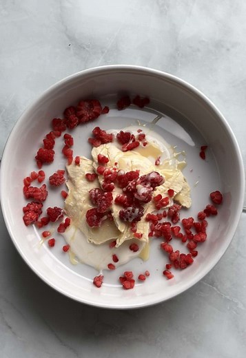 Peach Mango Passion Fruit Quark Breakfast Bowl