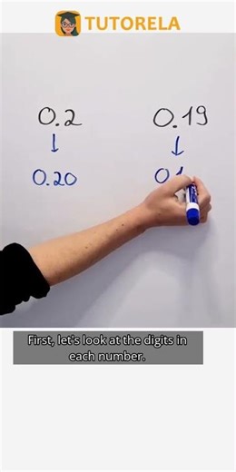 Comparing Decimals: Is 0.2 Greater than 0.19? #Math #DecimalFractions-Basic
