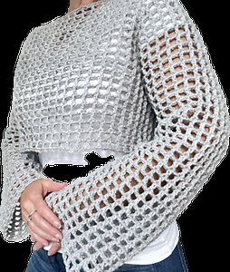 Fishnet sweater "Rixt" pattern by Frisian Knitting