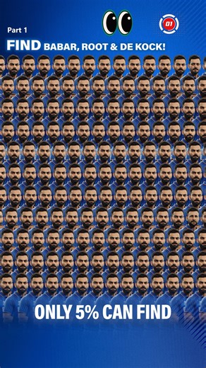 383K views · 738 reactions |  Can You Spot Babar Azam  Joe Root & Quinton de Kock in This Challenge?  Only 1% Can! #BabarAzam #JoeRoot #QuintondeKock #cricketlovers #cricket | Dream Comparison | Facebook