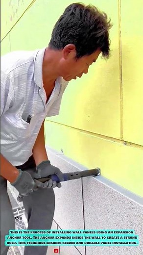 Fastening wall panels with an expansion anchor tool for secure installation