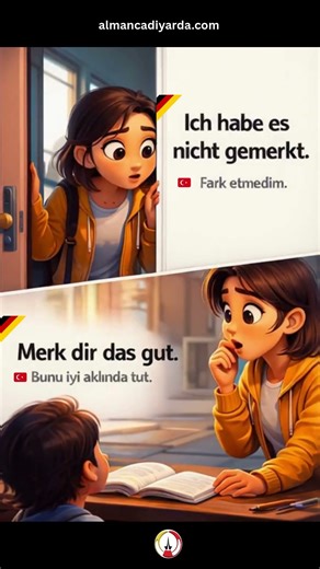 Almanca Önemli 1 Fiil 2 Anlam: merken 🇩🇪