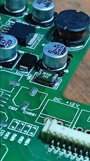 installing fuse smd with hotair #tips #pcb #project #soldering