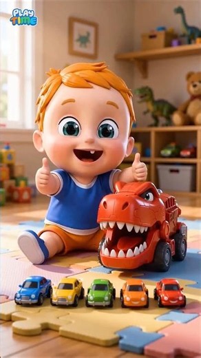 Dinosaur swallows car | Dino Car Eater #shorts