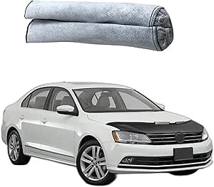 Ehiltek – Car Bonnet Bra for VW Jetta 2010-2018 Hood Mask for Hood Deflector, Protects from Particles and Bug, All Weather, Durable and Easy Assembly