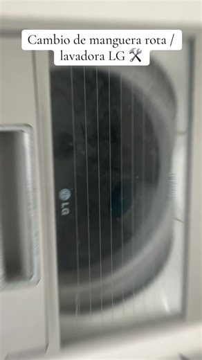 Cambio de manguera rota de lavadora LG