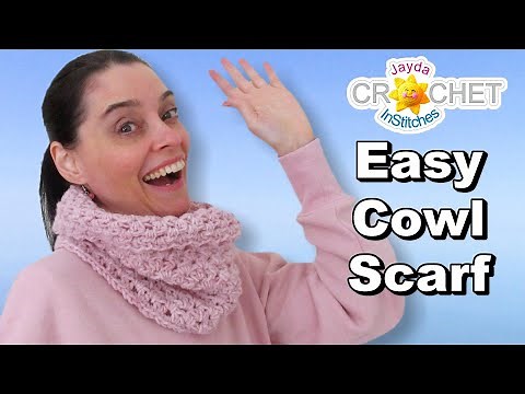 Two Stitch Cowl Scarf using Lion Brand Wool-Ease - Crochet Pattern & Tutorial - One Skein Project