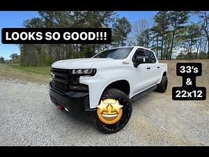 22x12 & 33s on my stock Silverado Trail Boss!!!