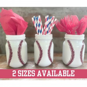 Baseball Party Centerpiece Mason Jar Baseball Theme Party Rookie of the Year First Party Decor for Baseball Birthday for Boy 1st Birthday - Etsy