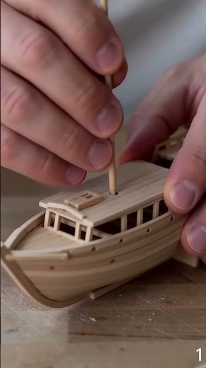 Tiny Ship Build Timelapse – Full Process #modelship #shipmodel#satisfyingasmr#creative