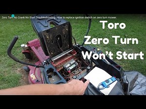 Zero Turn No Crank No Start Troubleshooting. How to replace ignition switch on zero turn mower.
