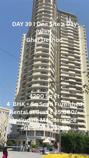 Bestech Spa Signature Sector 81 Gurgaon Rent | 4 BHK + SQ Luxury Flat ₹85,000 🔥