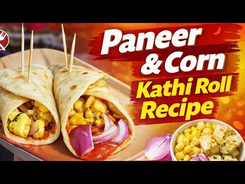 Delicious Street-Style Paneer Kathi Roll with Flaky Paratha and Spiced Filling |