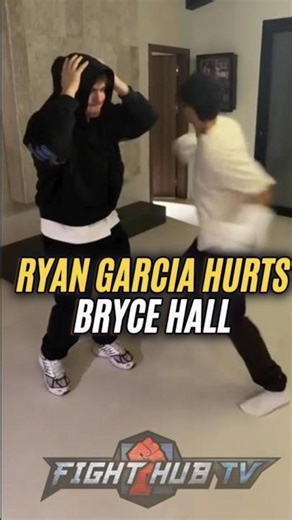 Ryan Garcia FOLDS Bryce Hall with a BRUTAL body shot 😳