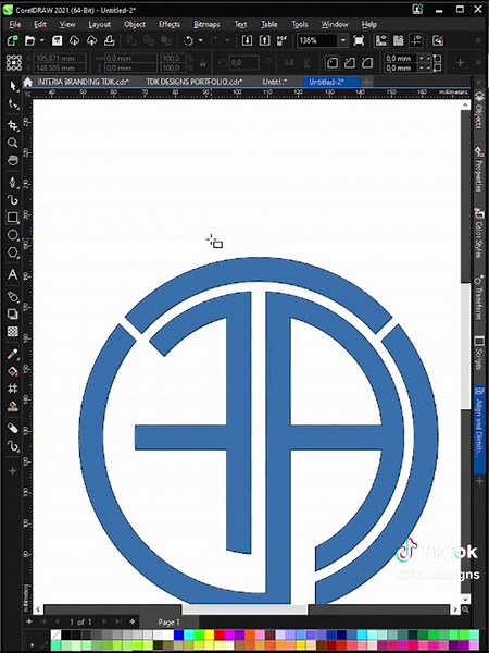 Typographic “Fragrance Addict” perfume logo design designed in Coreldraw #graphicdesign #coreldraw #illustration #tutorial #foryoupage