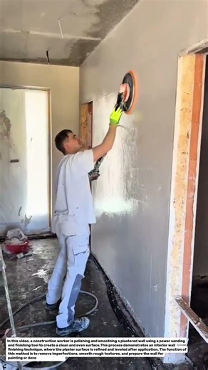 Wall Plaster Polishing Technique | Smooth Interior Surface Finishing Process.