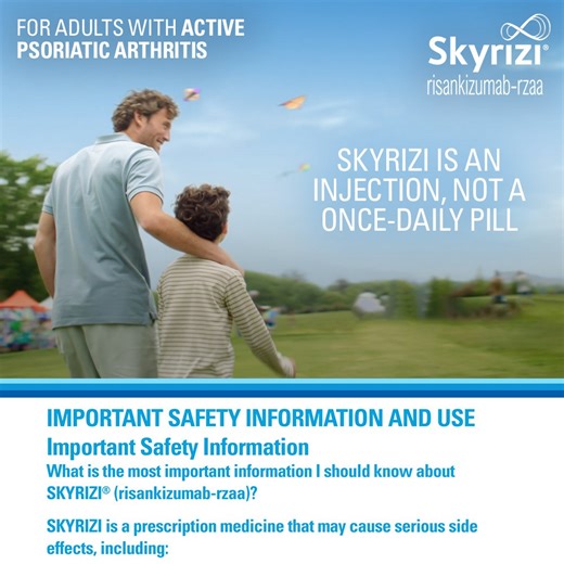 6.8K views | See Full Prescribing Info, including Medication Guide: abbv.ie/SkyriziPI. Better movement and clearer skin with just 4 doses a year after 2 starter doses is possible with SKYRIZI. | Skyrizi® (risankizumab-rzaa) | Facebook