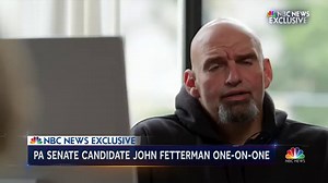 Pennsylvania Lt. Governor and Democratic Senate candidate John Fetterman sat down with NBC News’ Dasha Burns in an exclusive interview using closed captioning. Fetterman discussed his recovery after suffering a stroke in the primaries and his race against Republican Dr. Mehmet Oz. | NBC Nightly News with Tom Llamas