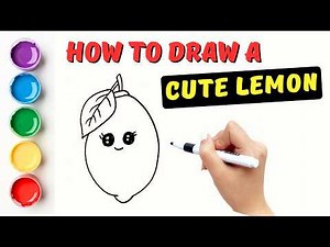 How To Draw a Cute Lemon Step by Step Easy | Easy Draw For Kids