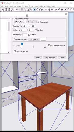 Stop Changing Textures One by One. Do It All at Once. "Batch material replacer" for Sweet Home 3D